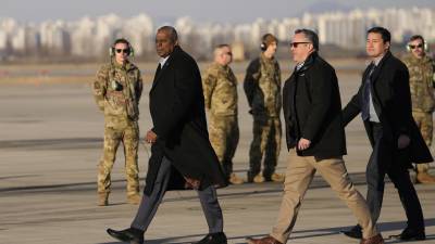 La visita del Secretario de Defensa de EEUU, Lloyd Austin, a una base militar en Corea del Sur enfureció a Pyongyang.