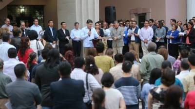 El mandatario Hernández agradeció el acompañamiento de las iglesias en su gestión.