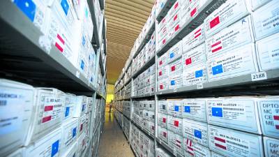 Las maletas que se encuentran en buen estado serán trasladadas a las imprentas.