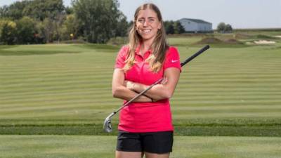 Fotografía cedida por la Universidad Estatal de Iowa donde aparece la golfista Celia Barquín Arozamena. EFE