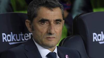 Ernesto Valverde, DT del Barcelona. FOTO AFP.