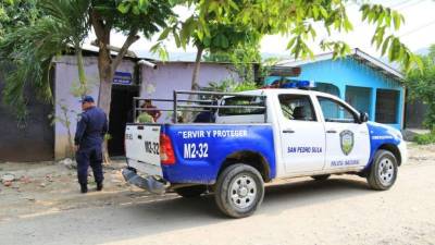 Las autoridades policiales llegaron hasta la colonia Unión de San Pedro Sula para realizar el levantamiento.