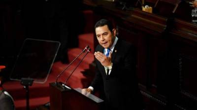 En la imagen, el presidente de Guatemala, Jimmy Morales. EFE/Archivo