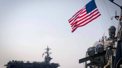 This image obtained from the US Navy shows the aircraft carrier USS Carl Vinson on the South China Sea while conducting flight operations on April 9, 2017. The US supercarrier Carl Vinson will arrive in the Sea of Japan in days, US Vice President Mike Pence said in Australia on April 22, 2017, amid high tensions with North Korea. / AFP PHOTO / US NAVY / Z.A. Landers / RESTRICTED TO EDITORIAL USE - MANDATORY CREDIT 'AFP PHOTO / US NAVY / Mass Communication Specialist 2nd Class Z.A. Landers' - NO MARKETING NO ADVERTISING CAMPAIGNS - DISTRIBUTED AS A SERVICE TO CLIENTS