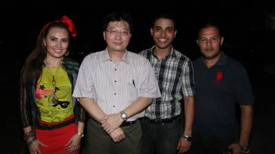 María Moreno, Abel Lin Cheng-Hui, Kelsey David y Marco Polo Bográn.