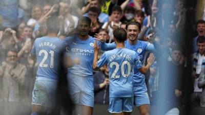 Manchester City se dio un festín ante Norwich. Foto AFP.