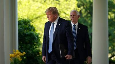 El presidente de EEUU, Donald Trump y el vicepresidente Mike Pence. Foto: AFP