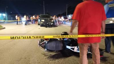 El accidente se registró en la 33 calle de San Pedro Sula.