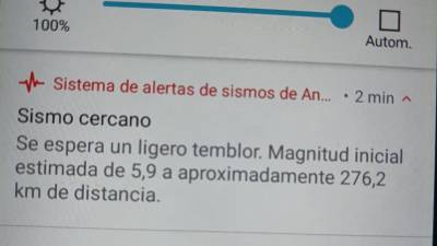Foto de la notificación enviada por Google a un usuario Android.