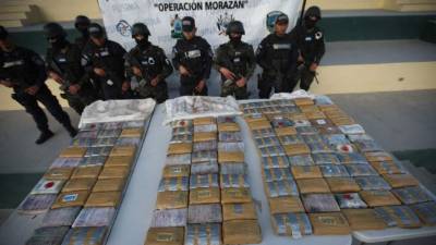 Ayer la droga fue trasladada hasta Tegucigalpa.