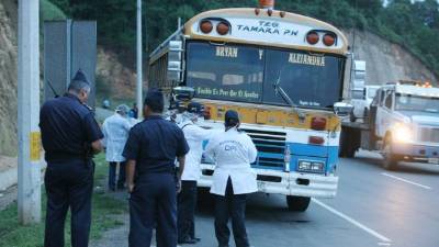 Dentro de esta unidad del transporte venían las tres mujeres asesinadas.