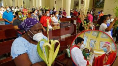 La feligresía de la Iglesia Católica en Honduras conmemora este día el Domingo de Ramos de una manera atípica debido a la crisis por Covid-19. Fotos Amilcar Izaguirre.