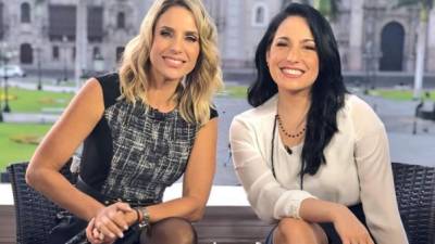 Las presentadoras de Café CNN María Alejandra Requena (i) y Alejandra Oraa.// Foto redes.