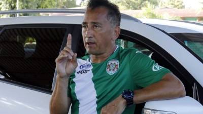 Jorge Pineda en la sede del Marathón este jueves durante el entrenamiento. Foto Neptalí Romero