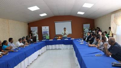 Miguel Ángel Gámez, comisionado de Coalianza, durante su exposición.