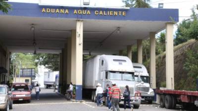 Imagen de la aduana de Agua Caliente, que comparten Honduras y Guatemala.