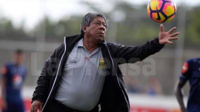 Ramón 'Primitivo' Madariaga durante el partido contra el Motagua en Comayagua. Foto Juan Salgado