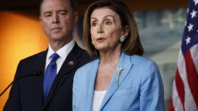 Nancy Pelosi, líder de la Cámara Baja, ordenó el inicio de una investigación contra Trump que puede llevar a su destitución de la presidencia//AFP.