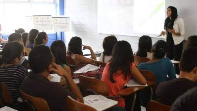 Un grupo de estudiantes en Ciudad Universitaria.