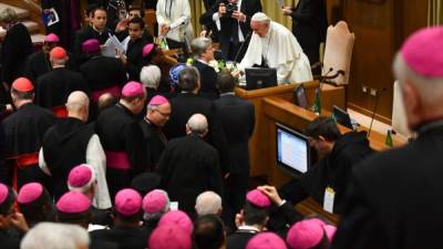 El Papa Francisco en la apertura de una cumbre mundial de protección infantil. Foto: AFP