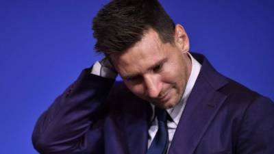 Lionel Messi se despidió entre lágrimas del Barcelona y luego fichó por el PSG. Foto AFP.