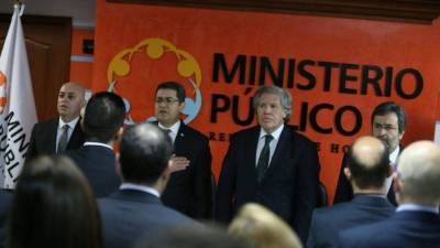 La firma del mecanismo entre la OEA y el Ministerio Público se desarrolló esta mañana.