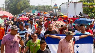 Año con año, las manifestaciones de trabajadores han perdido fuerza en Honduras. Foto de archivo.