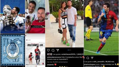 Lionel Andres Messi llegó este viernes a los 35 años y las felicitaciones de las máximas figuras del mundo del fútbol no se hicieron esperar. Antonela Roccuzzo exhibió su lado más amoroso en las redes sociales.