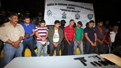 Los detenidos fueron trasladados a Tegucigalpa.