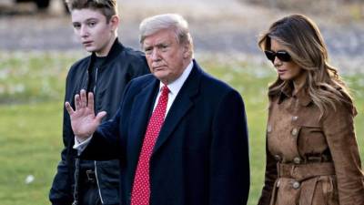 Barron Trump, el único hijo del magnate y Melania, cumplió 15 años.//