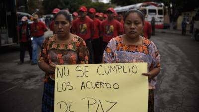 Los indígenas exigen que se cumplan los Acuerdos de Paz e imploran la inclusión y el desarrollo social de sus pueblos
