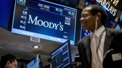 Representante de Moody’s en la bolsa de New York.