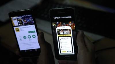 Vista previa desde la aplicación móvil Smartaxis Central desde Google Play.