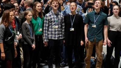 Desde la irrupción de Greta Thunberg, en la COP24 de Katowice (Polonia), el movimiento juvenil se ha tornado mundial. Foto: Jeannina Cordero, Programa Latinoamericano de Periodistas COP25