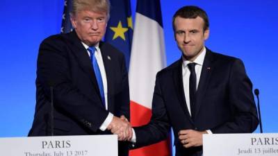 Emmanuel Macron y Donald Trump durante la reciente visita de del presidente de los Estados Unidos a París. EFE/Archivo