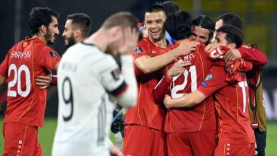 Alemania cayó en casa 1-2 contra Macedonia en la eliminatoria al Mundial de Qatar 2022. Foto AFP