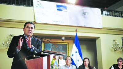 El presidente Juan Hernández inauguró ayer la campaña contra la trata de personas.