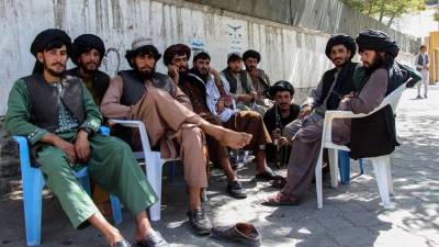 Patrulla de las fuerzas talibanas en Kabul, Afganistán.