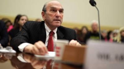El representante especial de Estados Unidos para Venezuela, Elliott Abrams. Foto: AFP