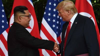El líder norcoreano, Kim Jong-un y el presidente de EEUU, Donald Trump. AFP