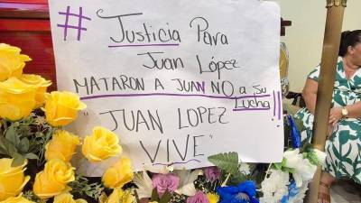 Juan López fue asesinato a tiros la noche del sábado en el municipio caribeño de Tocoa