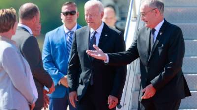 Biden llegó a Ginebra un día antes de su reunión con Putin./AFP.