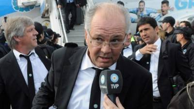 Sabella a su llegada a Buenos Aires.
