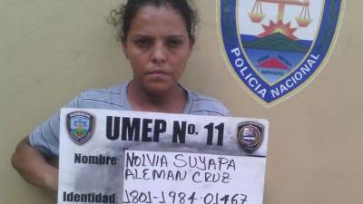 Nolvia Suyapa Alemán fue arrestada ayer.