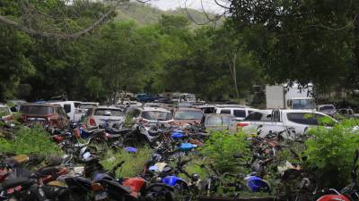 Son 1,544 carros y 1,822 motocicletas decomisadas, que se encuentran en el parqueo de Ticamaya.