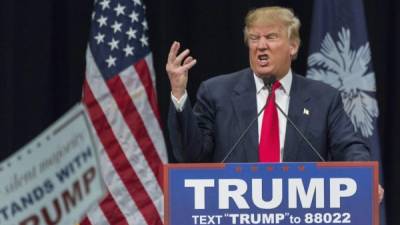 El magnate Donald Trump continúa con su discurso contra los migrantes ilegales en Estados Unidos. Foto: EFE/Richard Ellis