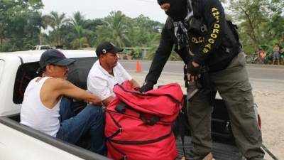 Los hombres llevaban 66 libras de marihuana en dos maletas.