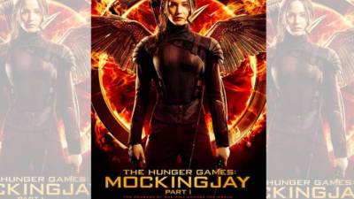 Jennifer Lawrence en el póster de 'Los Juegos del Hambre'.