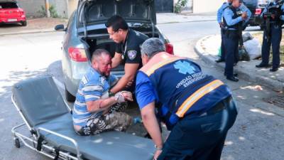 José Amaya fue auxiliado después de que lo rescataran.