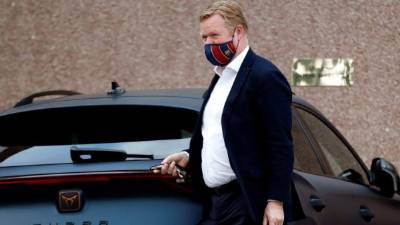 Ronald Koeman se reunió con el presidente del Barcelona. Foto EFE.